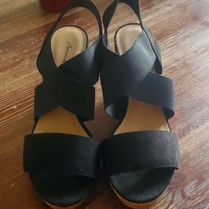Black Wedge sandals